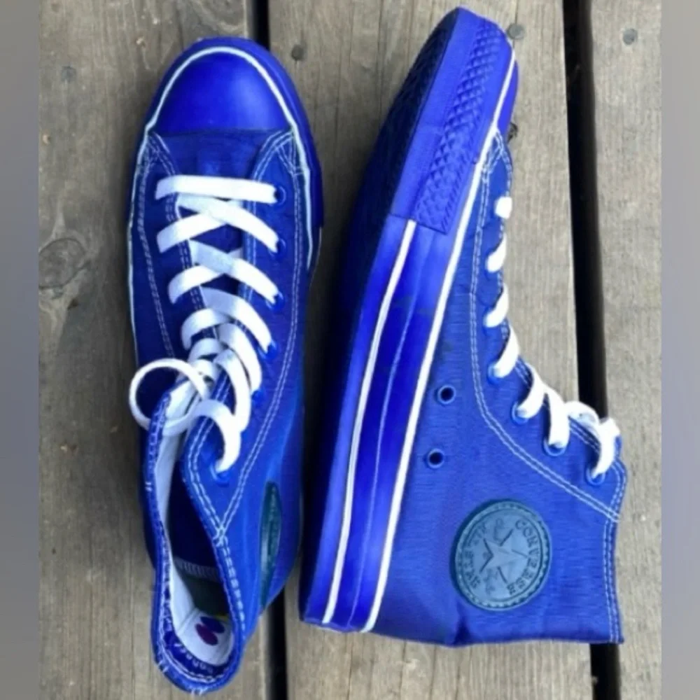 Rare Nylon CONVERSE Shoes ALL STARS Sneakers CHUCK TAYLOR Blue Men’s Size 5